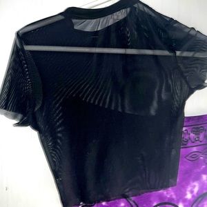 Sheer Crop T Shirt